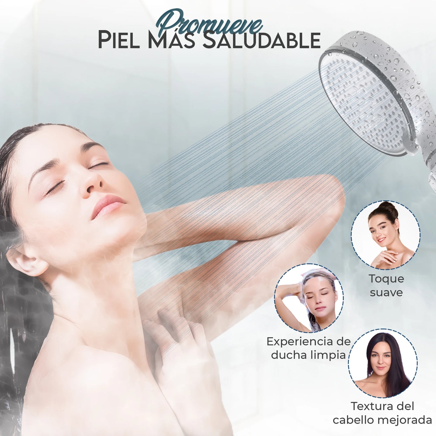 Cabezal de Ducha con Filtro y Efecto Spa – 5 Modos Ajustables