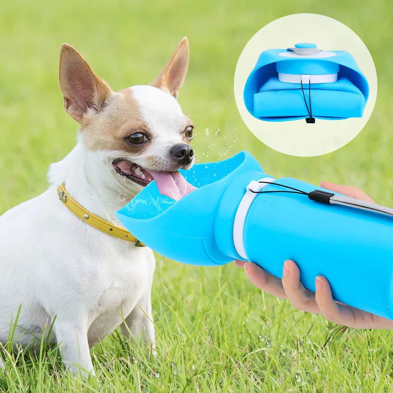 🐾 Foldable Pet Water Bottle Portable Feeder for Dogs & Cats