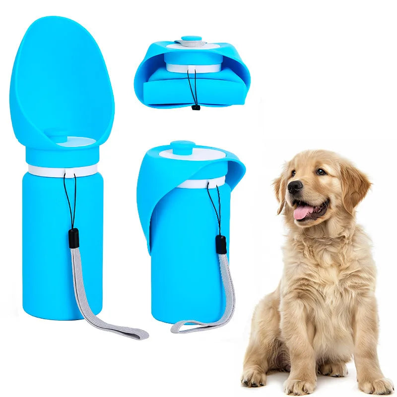 🐾 Foldable Pet Water Bottle Portable Feeder for Dogs & Cats