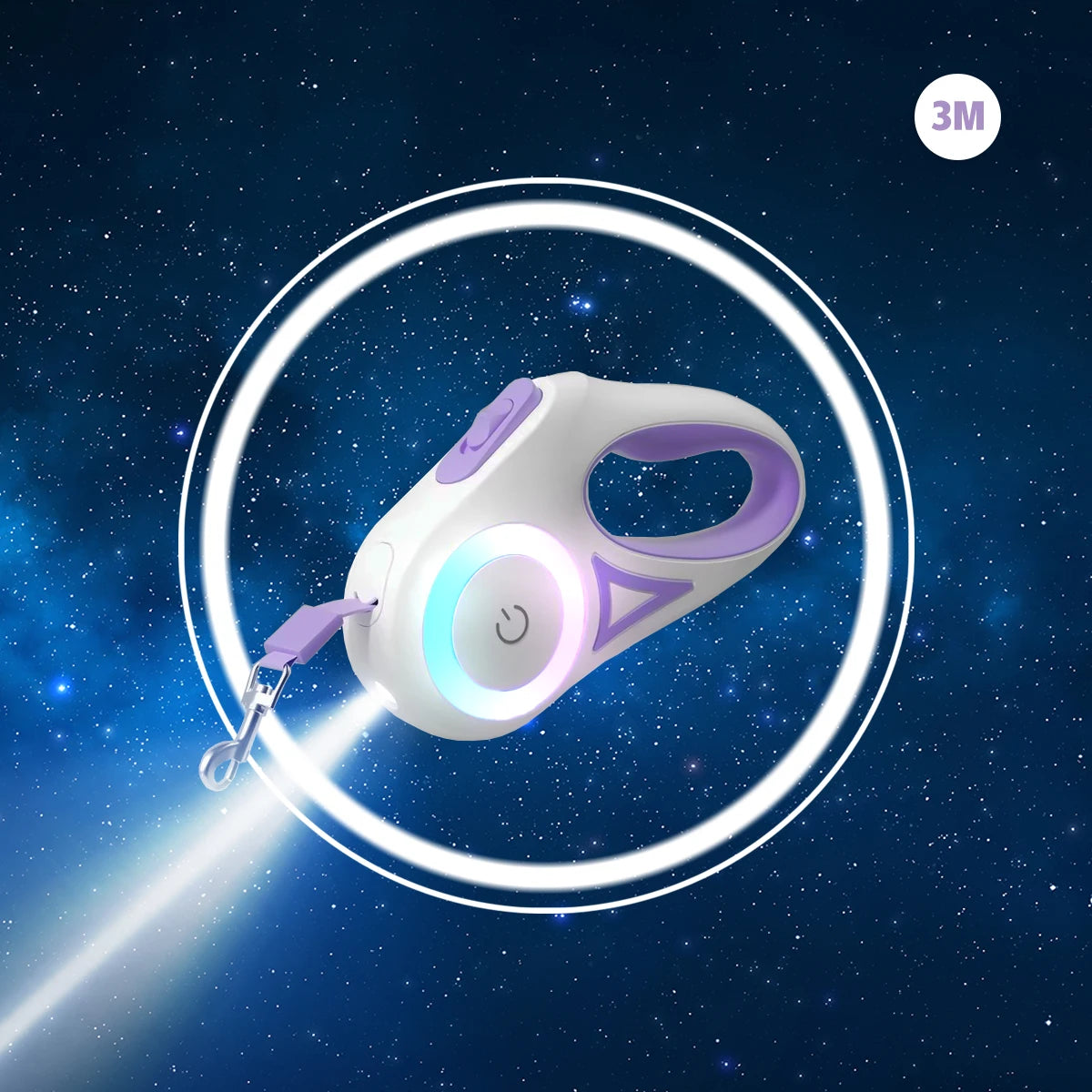 LED Retractable Dog Leash – 3M/5M for Small, Medium & Large Pets