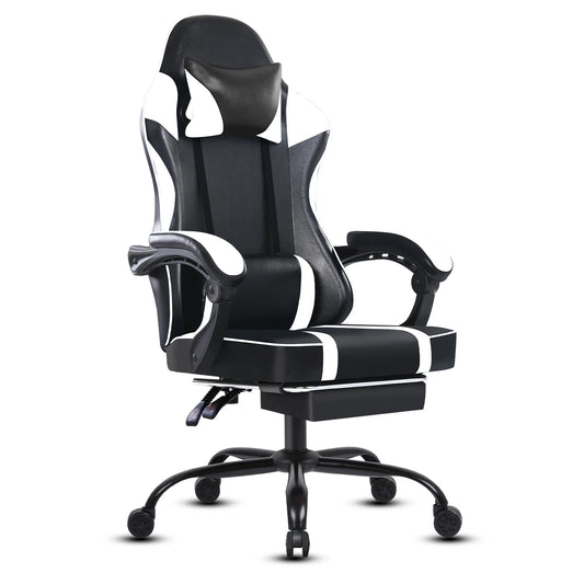 Ergonomic Gaming Chair with Footrest, High-Back ...


