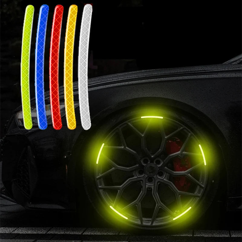 Reflective Safety Stickers for Car Wheels & Doors – High-Visibility Warning Tape