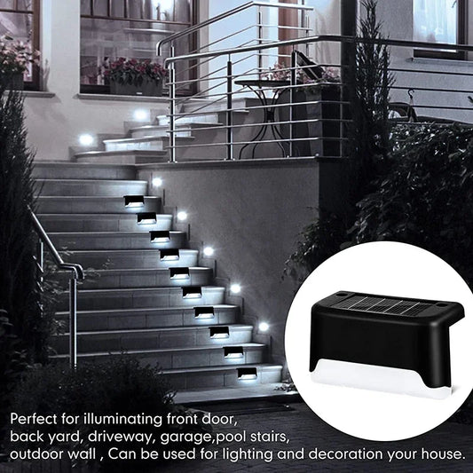 Solar LED Deck Lights for Outdoor Stairs & Garden