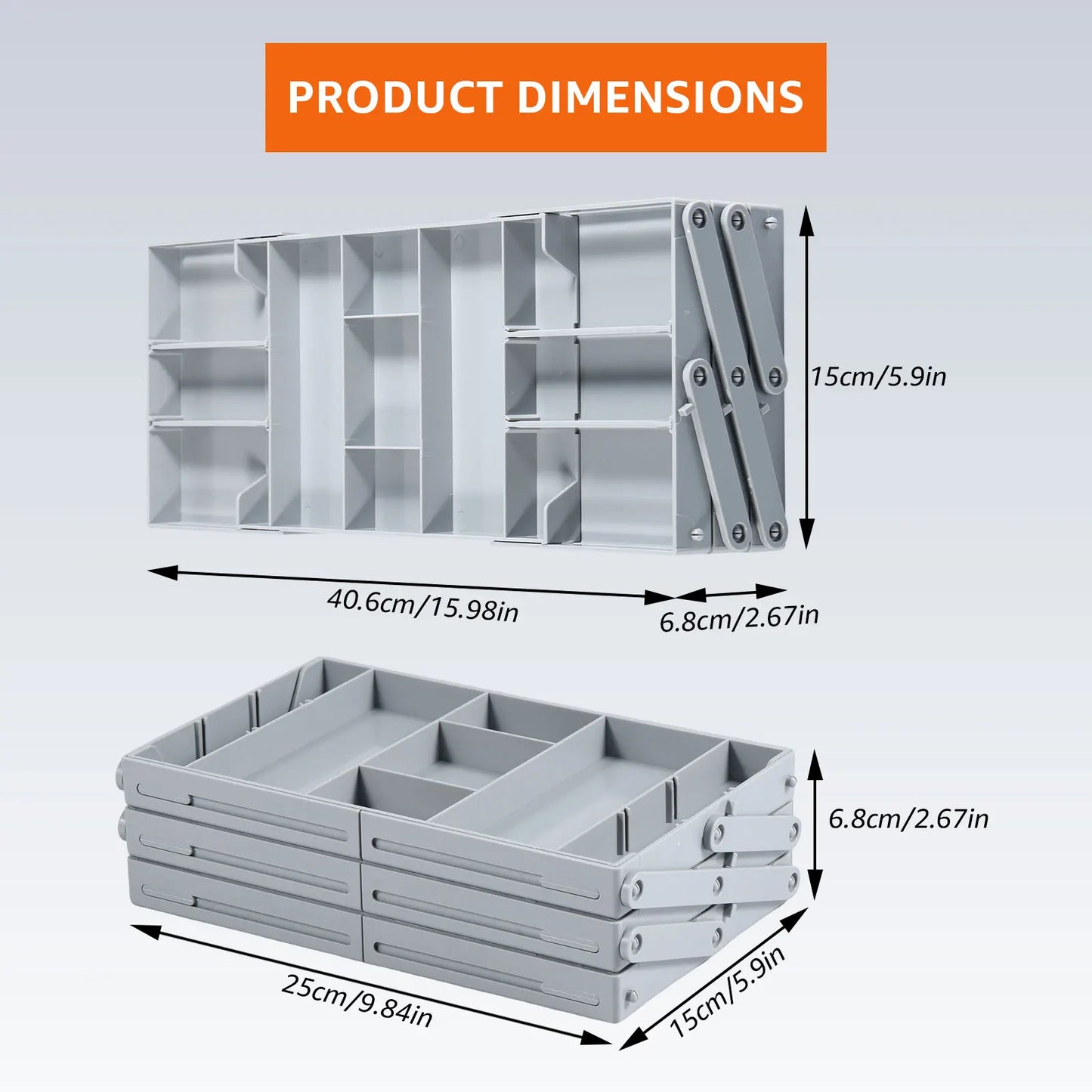 2/3 Tier Jewelry Organizer  Collapsible and Extendable Storage Tray