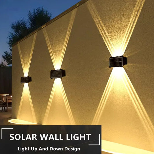 ☀️ Outdoor Solar Wall Lamp – Waterproof LED Up & Down Lighting for Garden & Yard Décor