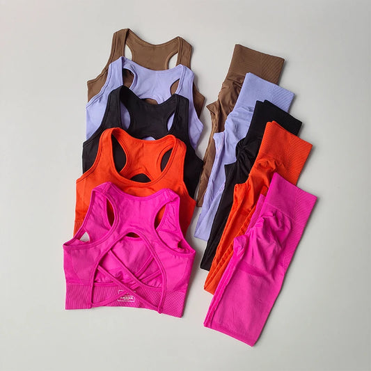 Set 2PCS Sports Bra & Leggings - Ropa Deportiva Mujer para Yoga & Fitness